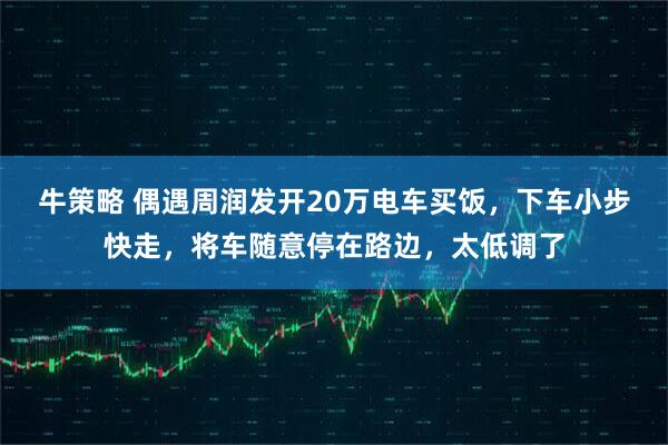 牛策略 偶遇周润发开20万电车买饭，下车小步快走，将车随意停在路边，太低调了